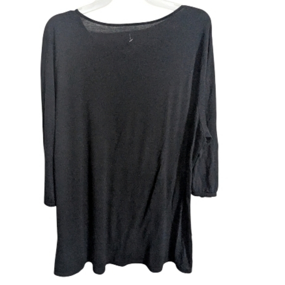Just My Size Women's Top Sz 2X 18W/20W Black Gold Dots 3/4 Sleeve NEW - Picture 7 of 7